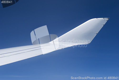 Image of Winglet of passenger airplane