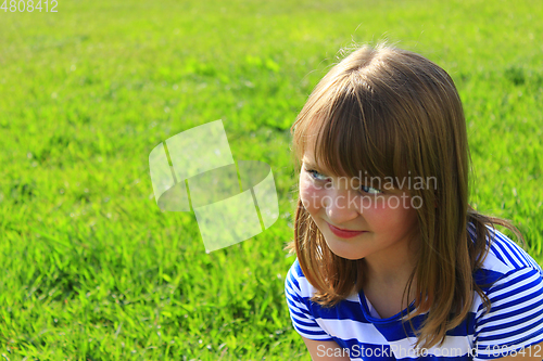 Image of portrait of the girl with amazement