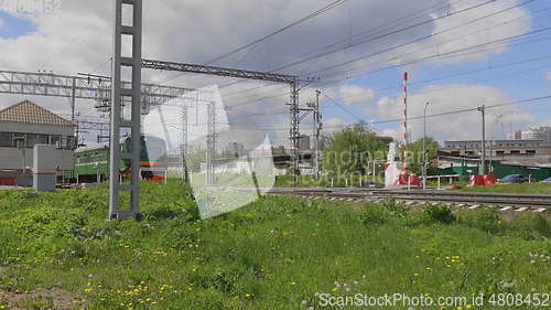 Image of The movement of suburban a electric train