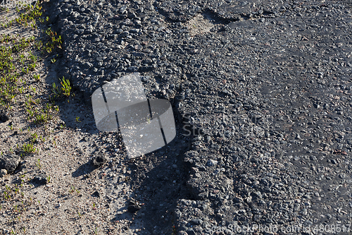 Image of Closeup Asphalt Road