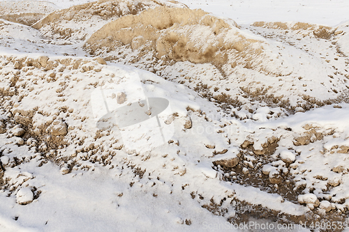 Image of sand under snow
