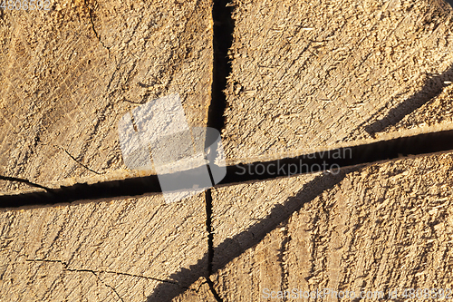 Image of Old logs, close-up