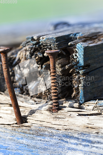 Image of part of the old wooden benches