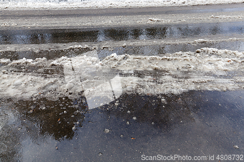 Image of Snow on the road