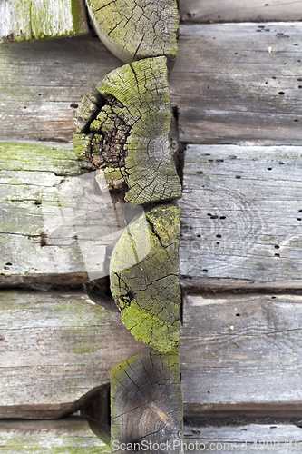 Image of crumbling wooden surface