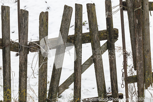 Image of Old wooden fence