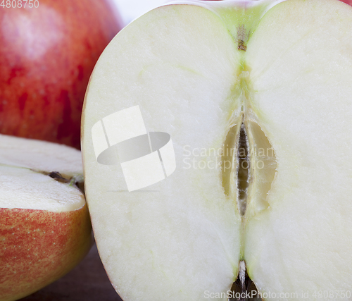 Image of Close up of sliced apple