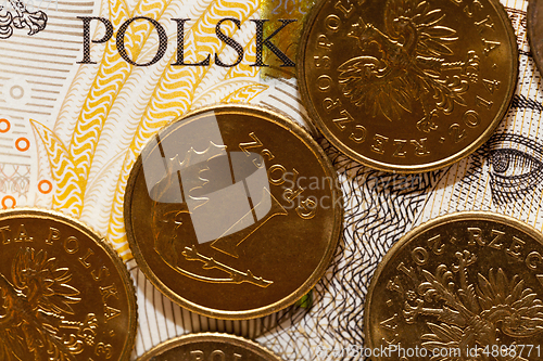 Image of Polish banknotes, close-up