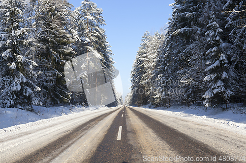 Image of Snow drifts in winter