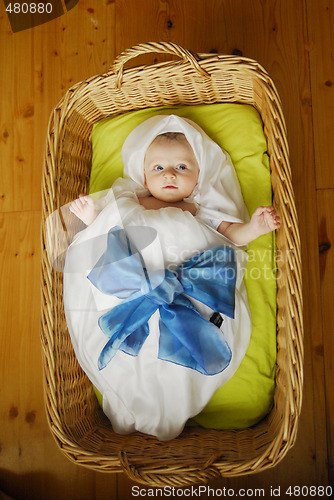 Image of Baby in basket