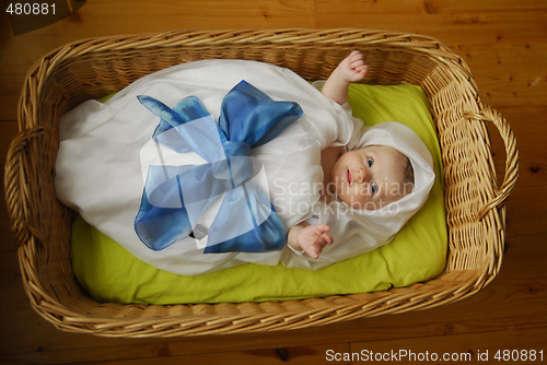 Image of Baby in basket