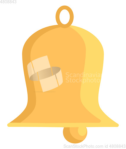 Image of Golden bell, vector color illustration.