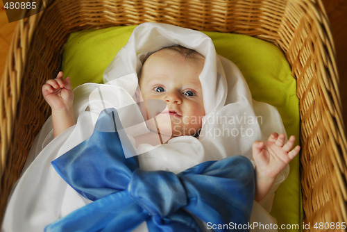 Image of Baby in basket