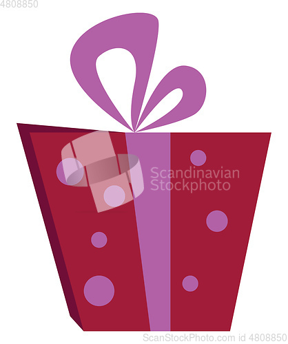 Image of A beautiful wrapped birthday gift or surprise box vector color d