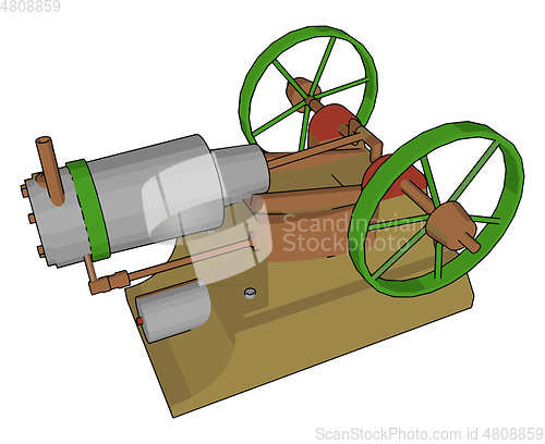 Image of Basic parts of engines vector or color illustration