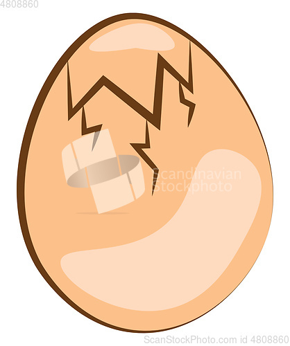 Image of An egg ready to hatch vector or color illustration