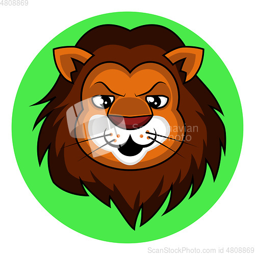Image of Simple cartoon lion vector illustartion on white backgound