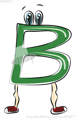 Image of Letter B alphabet emoji vector or color illustration
