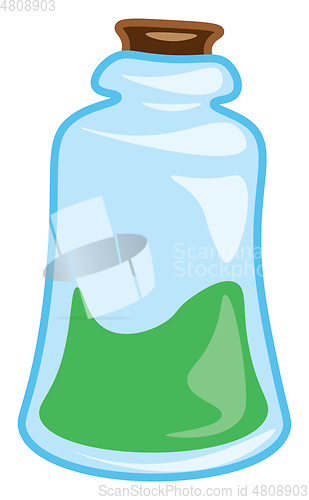 Image of A flask containing elixir vector or color illustration