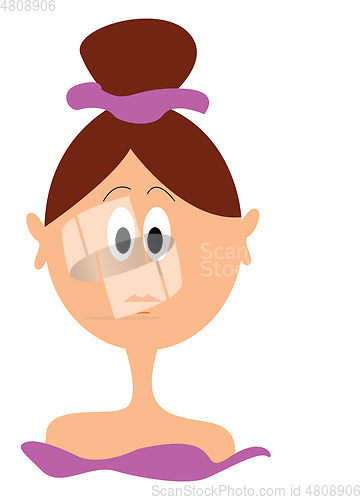 Image of Ballerina portrait vector illustration on white background