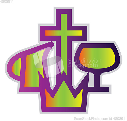 Image of Colorful Christian Missionary Aliance symbol vector illustration