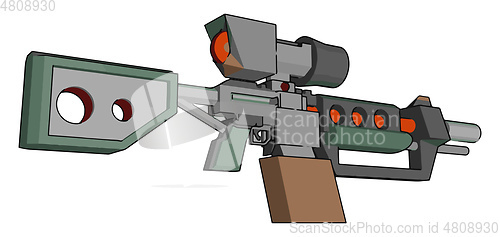 Image of A toy gun for children vector or color illustration