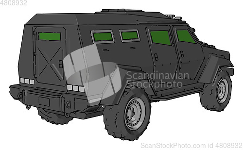 Image of Unarmored army vehicle vector or color illustration
