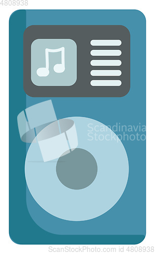 Image of Blue iPod music player vector or color illustration