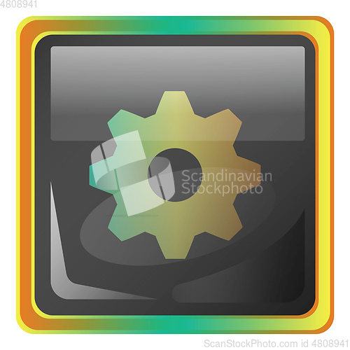 Image of Settings grey vector icon illustration with details of different