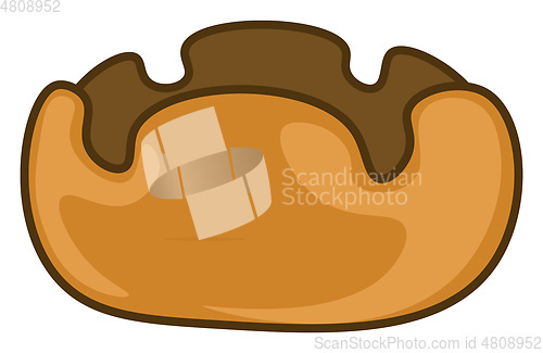 Image of Brown ashtray, vector color illustration.