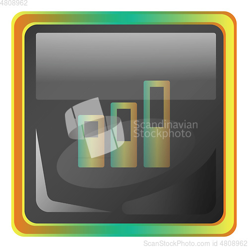 Image of Signal grey vector icon illustration with colorful details on wh