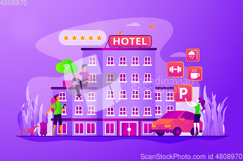 Image of All-inclusive hotel concept vector illustration
