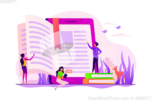 Image of Ebook concept vector illustration