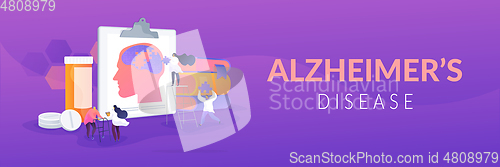 Image of Alzheimer disease concept banner header.