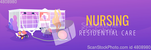 Image of Nursing home concept banner header.