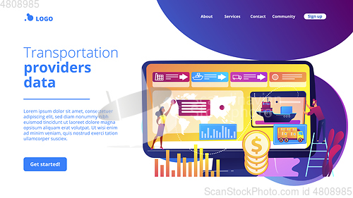 Image of Supply chain analytics concept landing page