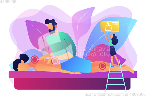 Image of Professional massage therapy concept vector illustration