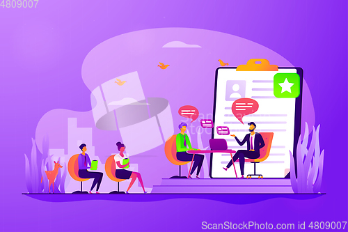 Image of Job interview concept vector illustration