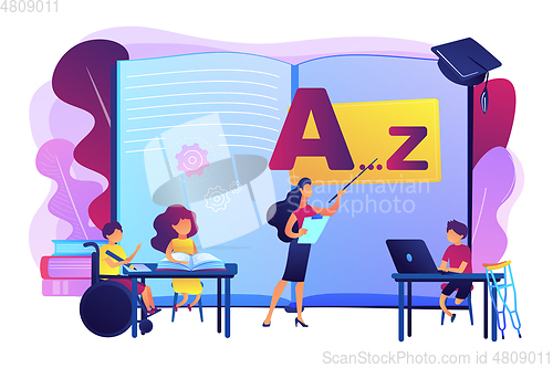 Image of Inclusive education concept vector illustration