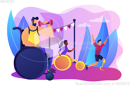 Image of Disabled sports concept vector illustration