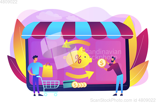 Image of Cashback service concept vector illustration