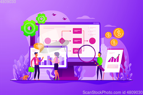 Image of Business process automation concept vector illustration