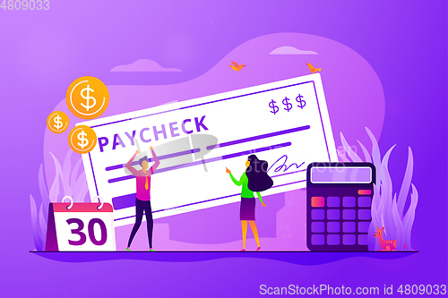 Image of Paycheck concept vector illustration