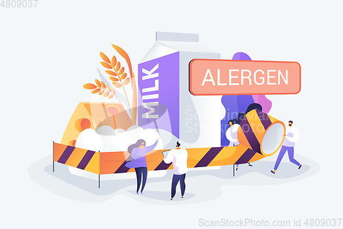 Image of Food allergy concept vector illustration