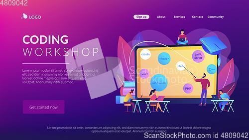 Image of Coding workshop concept landing page