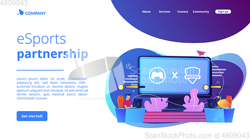 Image of eSports collaboration concept landing page