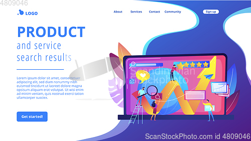 Image of Online reputation management concept landing page