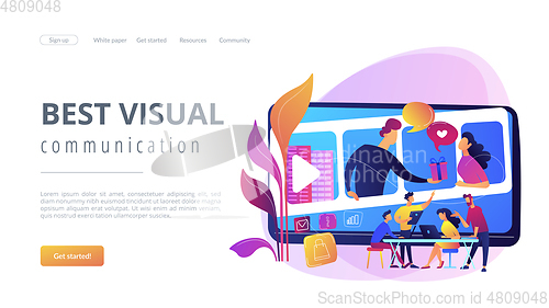 Image of Visual storytelling concept landing page.