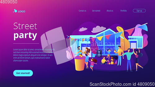 Image of Street party concept vector illustration