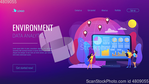 Image of Environment data analytics concept landing page